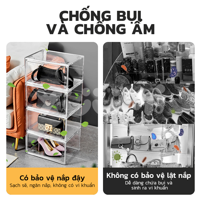 Yuumi Acrylic HộP Mica Hộp Nhựa Trong Suốt Hộp Đựng Giày TúI XáCh Mỹ PhẩM HộP TrưNg BàY Mô HìNh Búp Bê