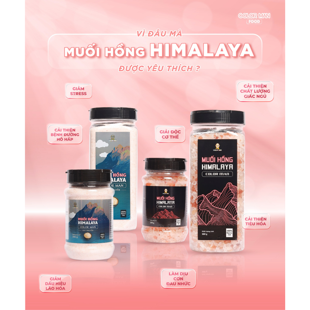 Muối Hồng HIMALAYA Nguyên Hạt COLOR MAN