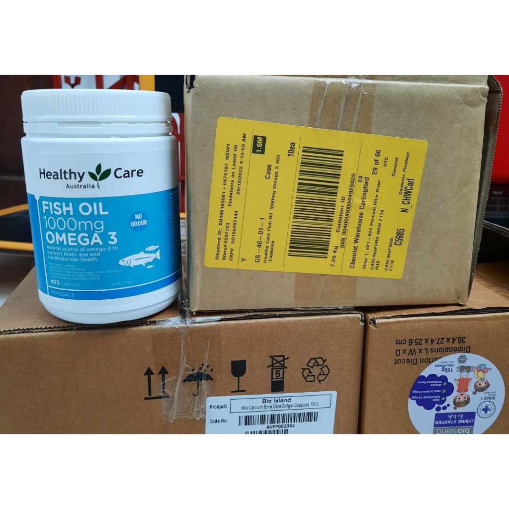 Viên uống dầu cá omega 3 Healthy Care Úc 400v