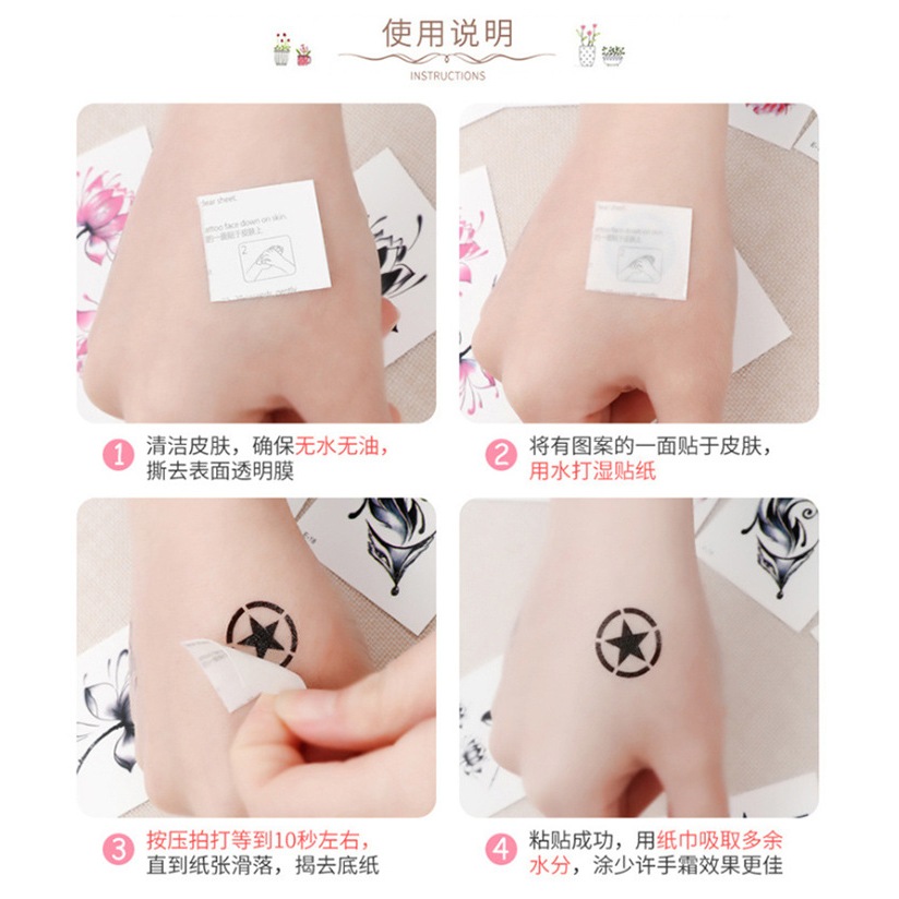 Set hình xăm giả hình xăm dán tạm thời mini nhiều hình đáng yêu hoá trang Halloween