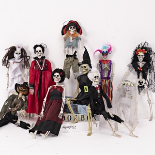 Tổng hợp các mô hình bộ xương, set đầu lâu trang trí nhà cửa, sân vườn Halloween