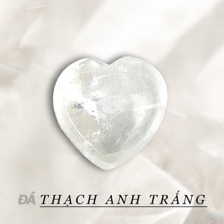 Viên tim đá thạch anh trắng - Gaia By Yang
