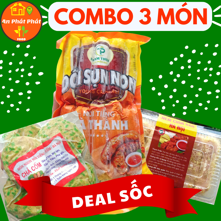 (Hỏa tốc HCM) Dồi Sụn ngon nổi tiếng Hà Thành 500g chính hãng, chuẩn vị bún đậu mắm tôm. Món ăn tiện lợi An Phát Phát