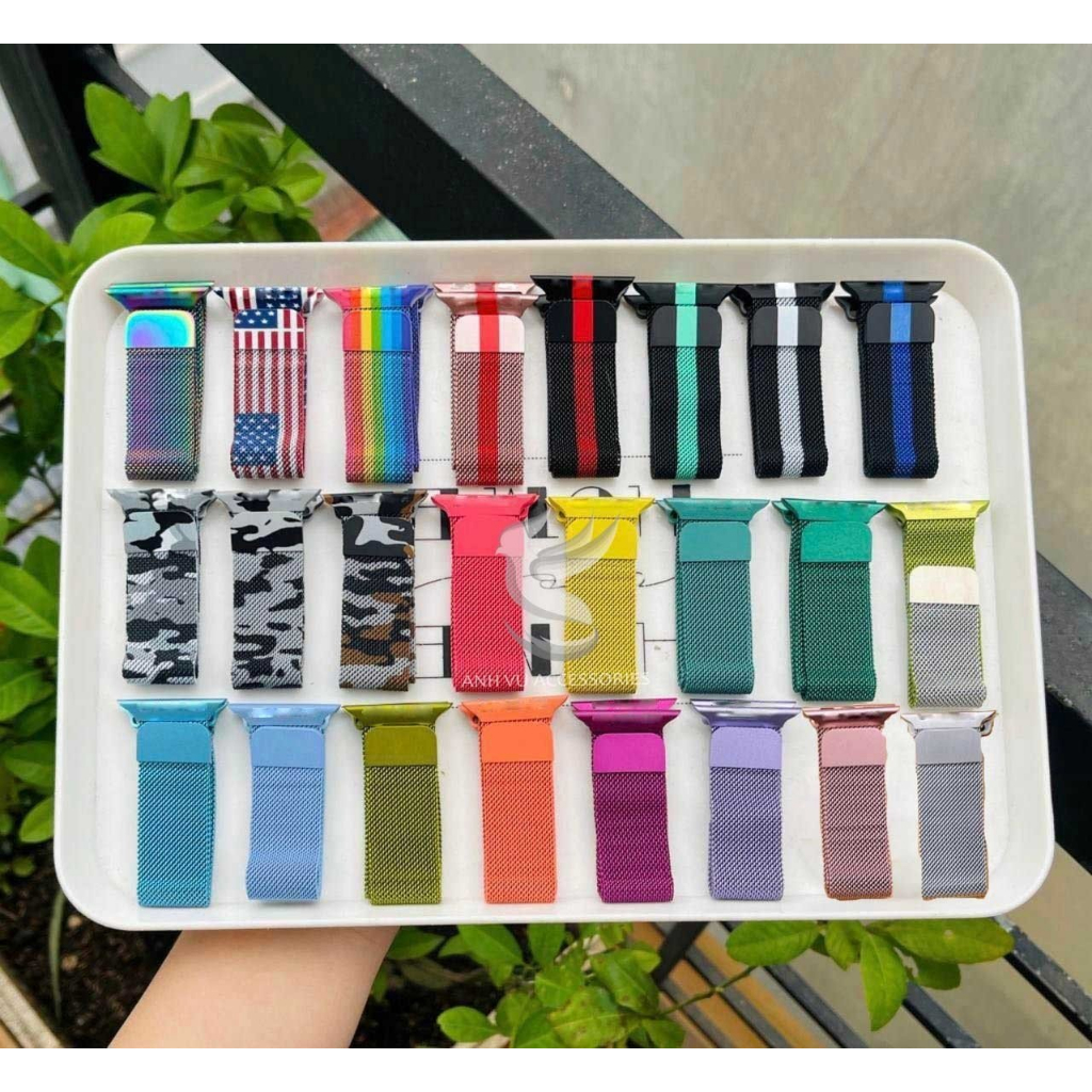 Dây thép Milan không gỉ cho Đồng hồ iWatch 49mm 45mm 44mm 42mm 41mm 40mm 38mm