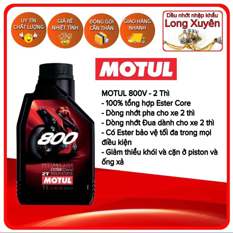 Motul 800 Ester Core Nhớt pha xe 2 thì siêu cao cấp