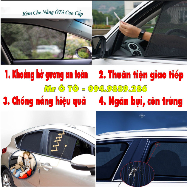 RÈM CHE NẮNG Mr.ÔTÔ Loại 1, Vải Dày, Cản Nắng Tốt, Bảo Hành 2 Năm, Miễn Phí Ship | BigBuy360 - bigbuy360.vn