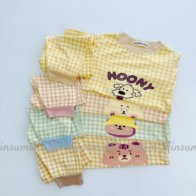 Bộ dài thun lạnh in hình ngộ nghĩnh bé trai bé gái từ 8-18kg