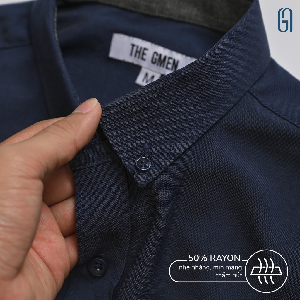 Sơ mi dài tay S23 EAZY SHIRT vải oxford co giãn, form Slimfit - THE GMEN ELEGANT EST 2017
