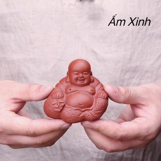Tượng phật di lặc bằng chất liệu tử sa