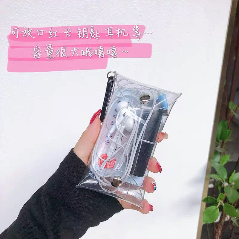 Túi/ ví đựng mô hình nhựa pvc/ đồng xu móc khoá tiện dụng trong suốt