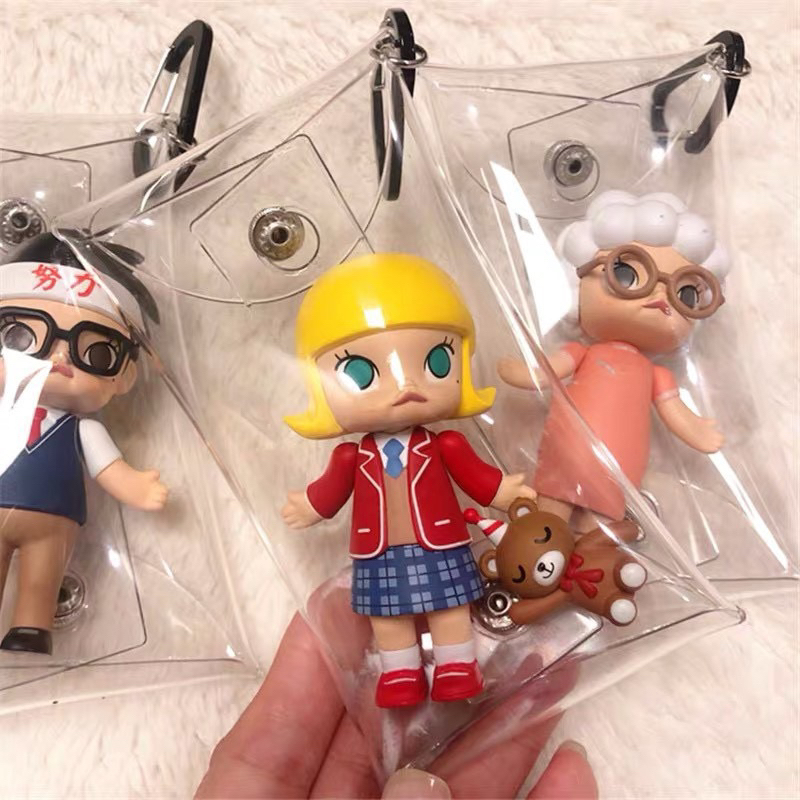 Túi/ ví đựng mô hình nhựa pvc/ đồng xu móc khoá tiện dụng trong suốt