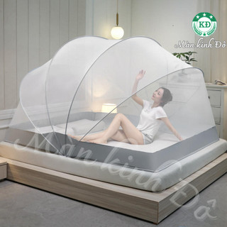 Màn bán nguyện xếp có viền vải dưới mùng ngủ chống muỗi tự bung gấp gọn KINH ĐÔ cao 1m2.