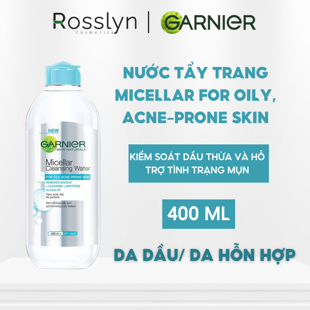 Nước Tẩy Trang Garnier Micellar Cleansing Water 400ml Roslyn