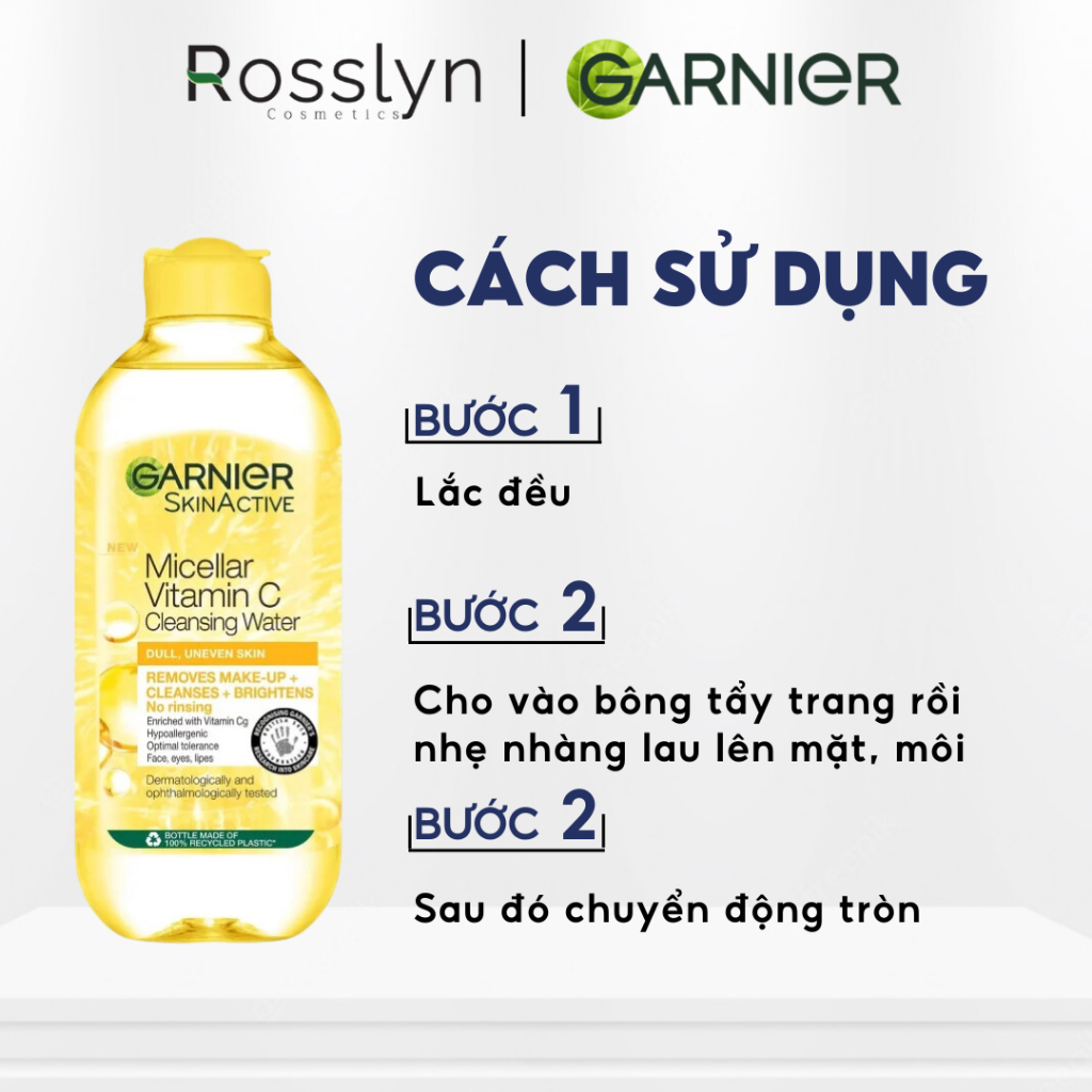 Nước Tẩy Trang Garnier Micellar Cleansing Water 400ml Roslyn