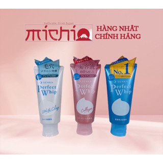 Sữa rửa mặt tạo bọt Senka Perfect Whip in 120g hồng/trắng/xanh