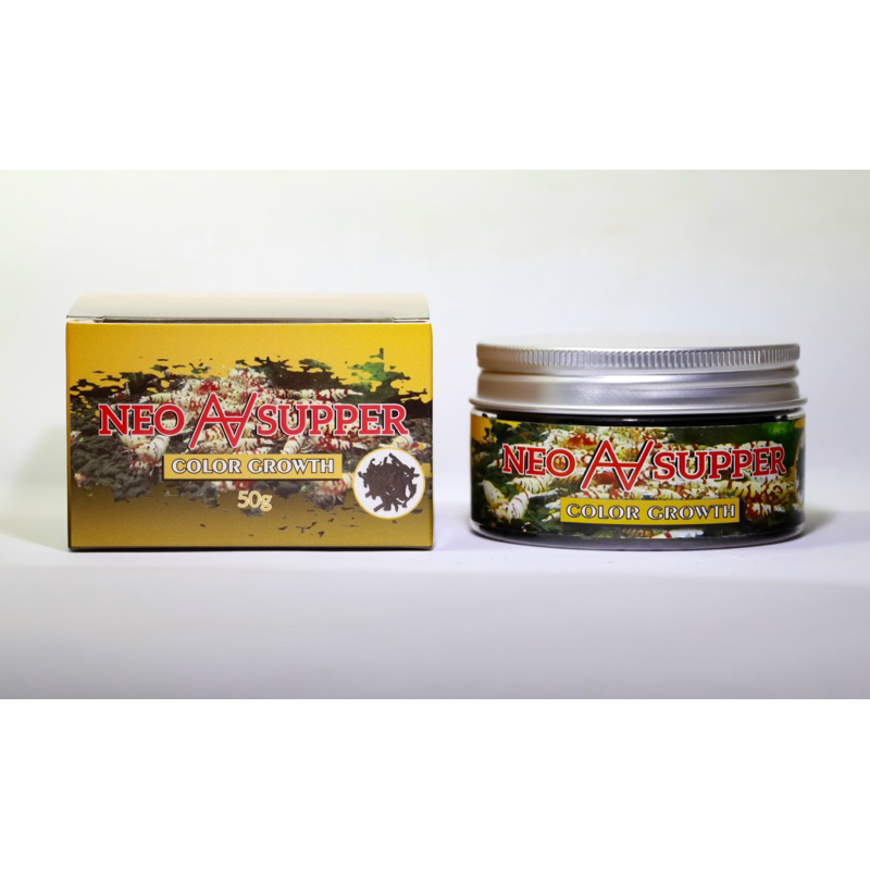 Thức ăn cho tép cảnh Neosupper color growth 50Gr hỗ trợ tép tăng trưởng và lên màu tăng hệ miễn dịch hấp thụ chất sơ