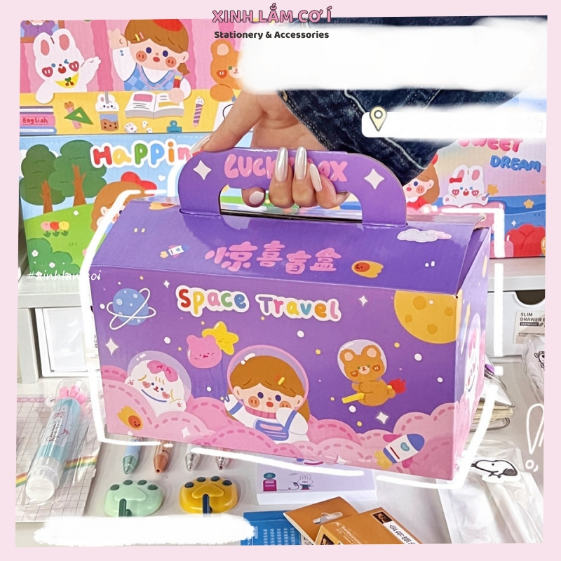 Lucky Box đồ dùng học tập, phụ kiện tóc test nhân phẩm [XinhLamCoI]