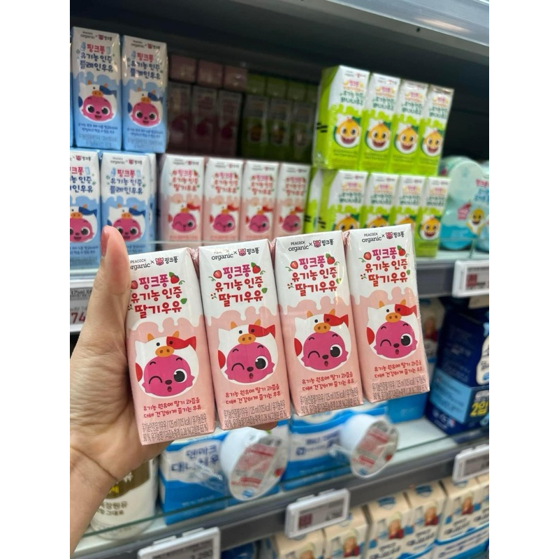 Sữa tươi Peacook Pinkfong Organic Hàn Quốc cho bé