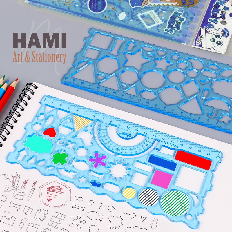 Thước kẻ trong suốt 20 cm - có hình vẽ sáng tạo Q0059