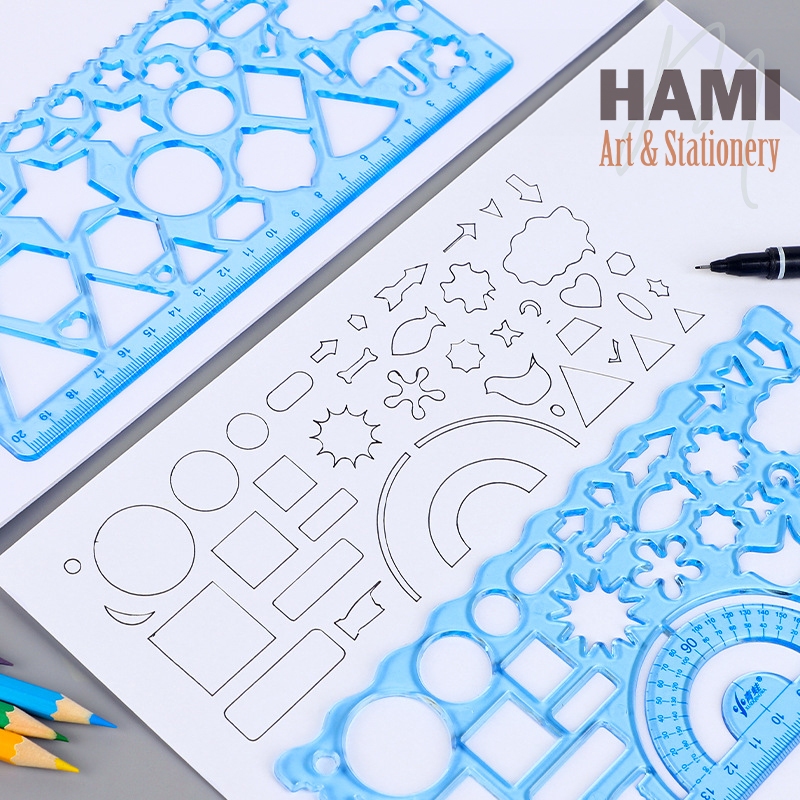 Thước kẻ trong suốt 20 cm - có hình vẽ sáng tạo Q0059