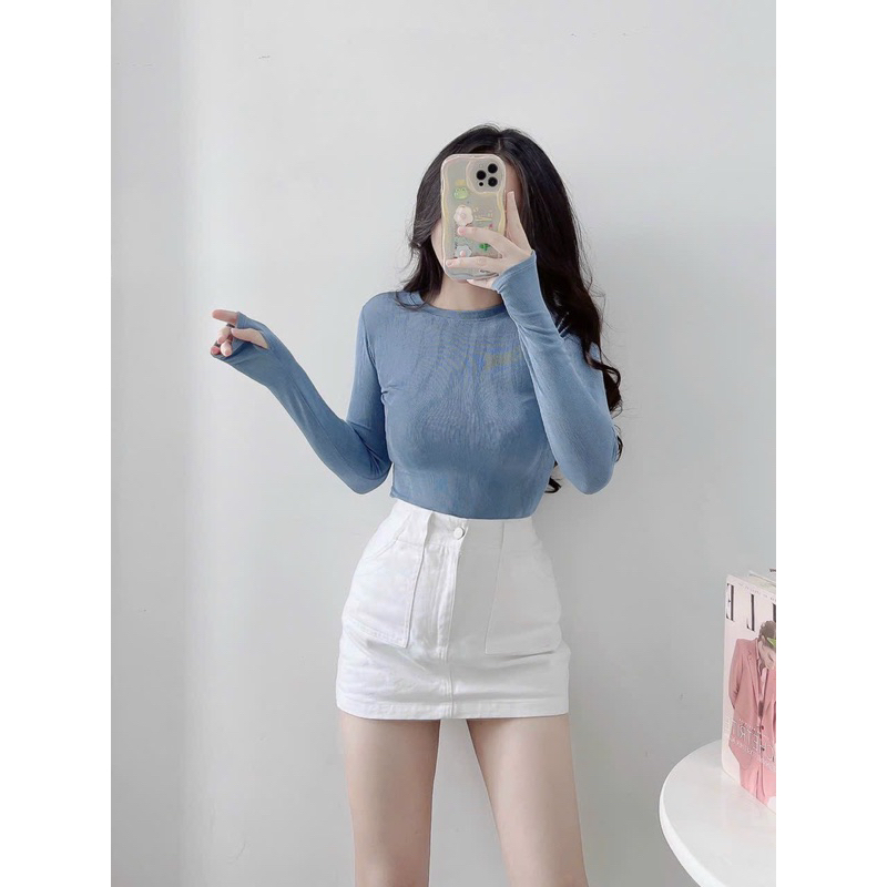 ÁO XỎ NGÓN THUN NHŨ TAY DÀI  HOTTREND DÀNH CHO NỮ