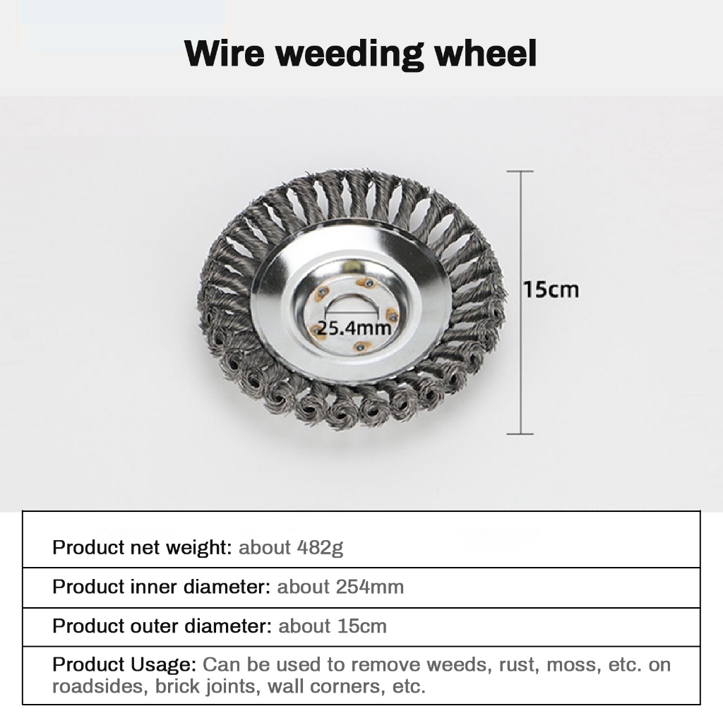 Lưỡi cắt cỏ,bàn chải máy cắt cỏ 6 inch và hàng chính hãng,rẫy cỏ tận gốc,Lưỡi xới tận gốc sợi thép siêu bền