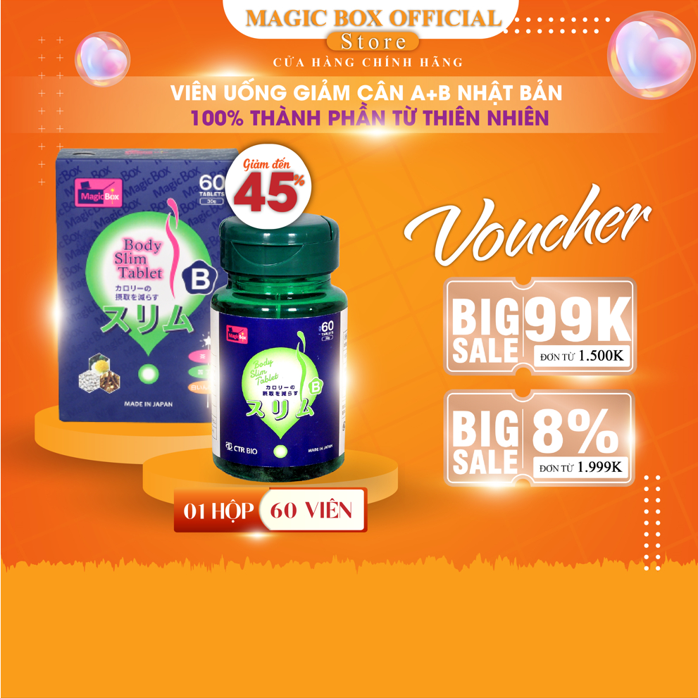 Viên uống giảm cân A+B Nhật Bản - Hộp B (60 viên)