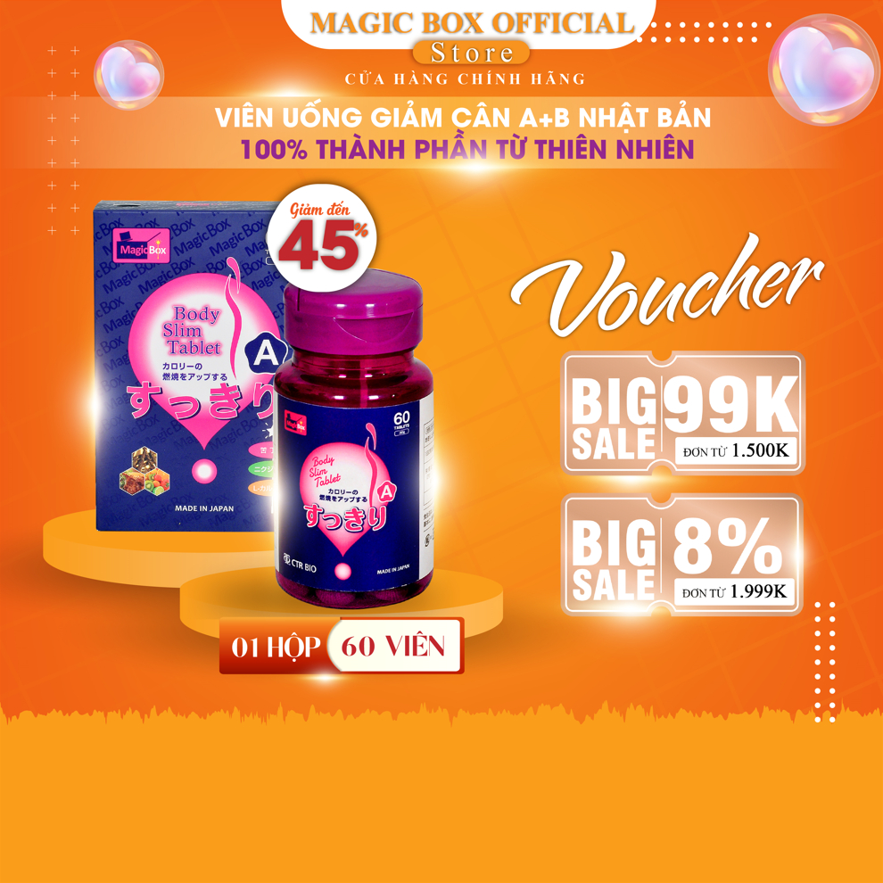 Viên uống giảm cân A+B Nhật Bản - Hộp A (60 viên)
