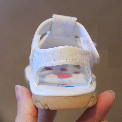 Sandal tập đi cho bé gái 0-2 tuổi đế chống trơn trượt họa tiết công chúa đáng yêu phong cách thời trang
