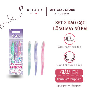 Dao cạo lông mày lông mặt Kai Nhật lưỡi đơn thân nhựa Disposable Razors For Women Eyebrow Can
