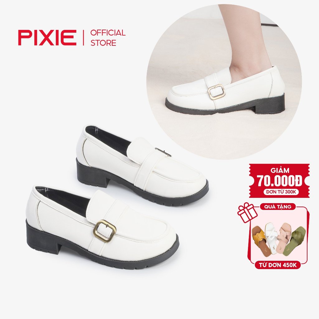 [Form to] Giày Cao Gót Oxford 3cm Phối Khóa H101 - Pixie