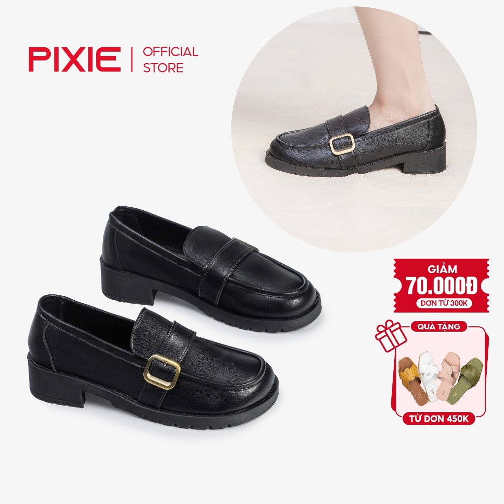 [Form to] Giày Cao Gót Oxford 3cm Phối Khóa H101 - Pixie