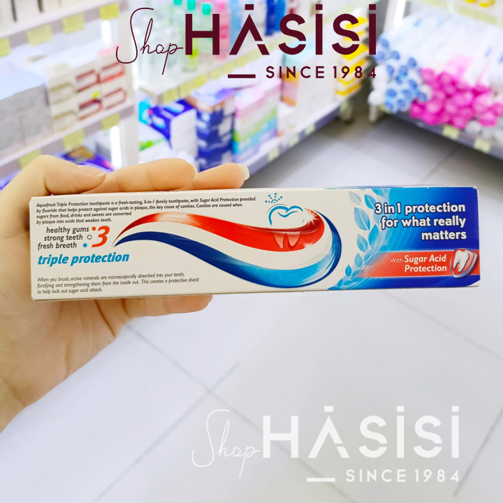 Kem đánh răng AQUAFRESH - Triple Protection Fresh Minty 100ml