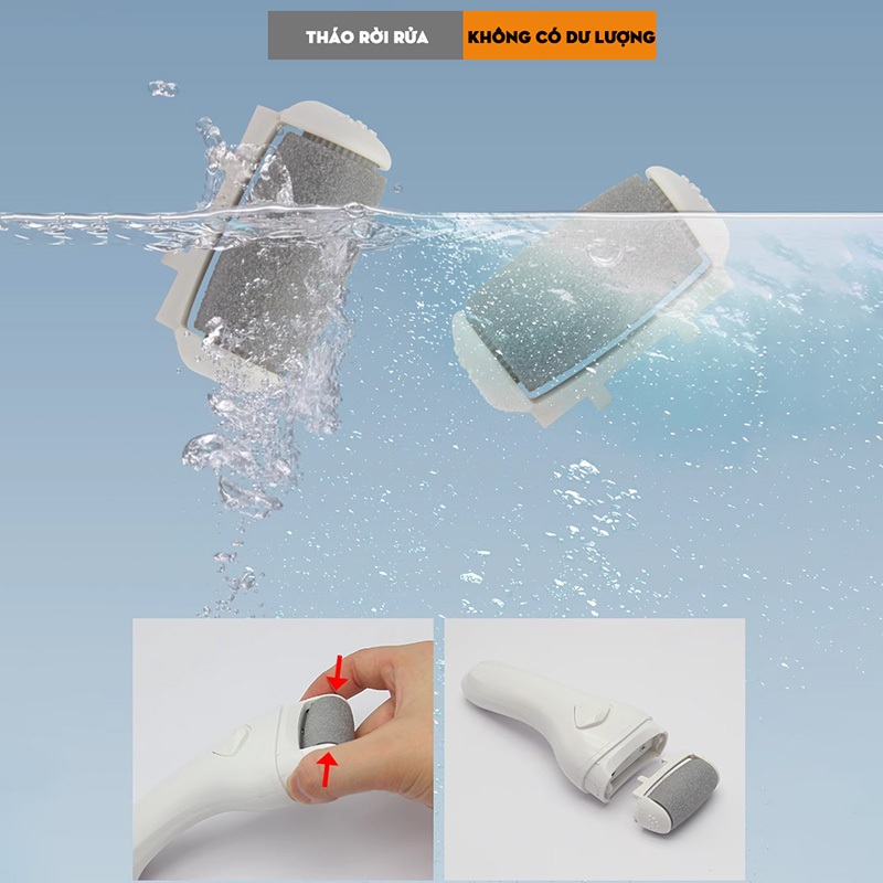 Máy Chà Gót Chân Tẩy tế bào chết cho Tiệm Nail 2 Đầu Mài Cá Nhân tại Nhà Tẩy Tế Bào Chết Sạc nhanh pin lithium