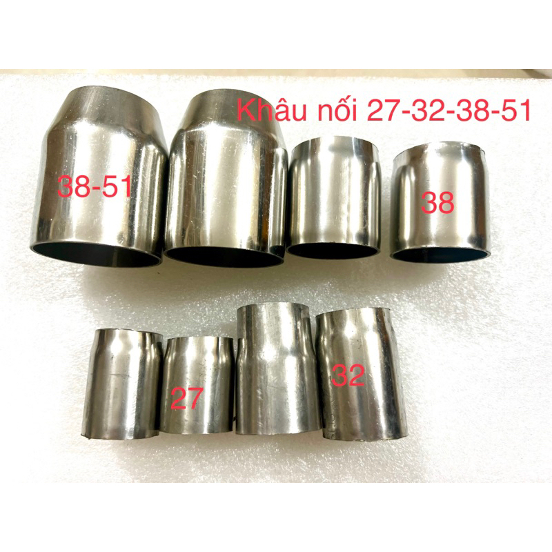 Khâu nối inox 304 các size 27, 32, 38, 38-51