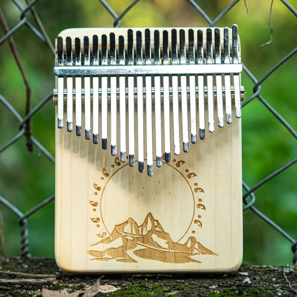Đàn kalimba 17 phím , kalimba 17 phím nguyên khối, kalimba giá rẻ, tặng dán phím sắc màu, full phụ kiện