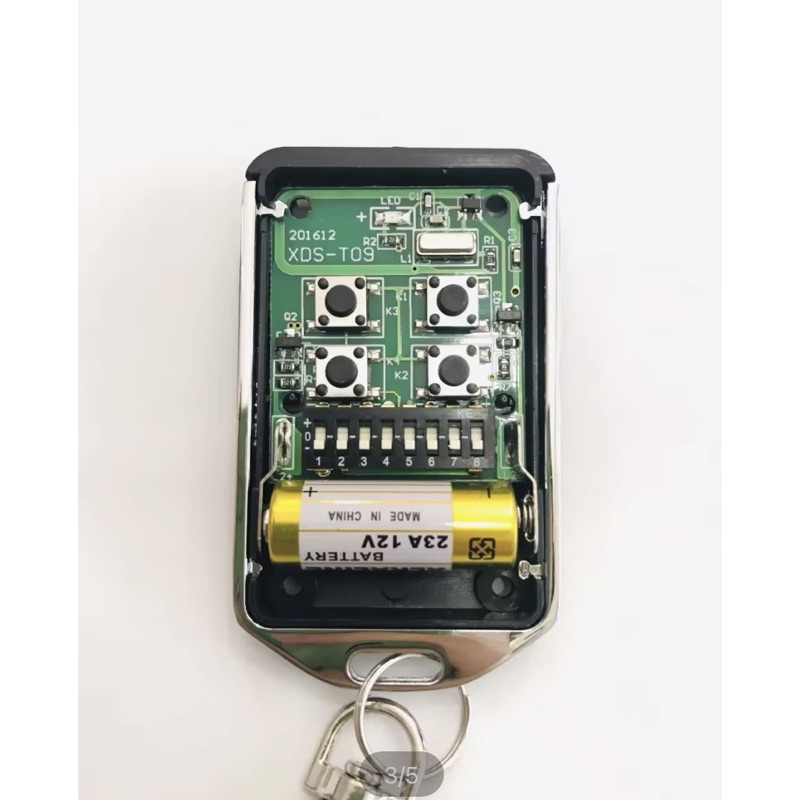 Remote cửa cuốn inox trượt mã gạt 8 số 433MHZ,inox