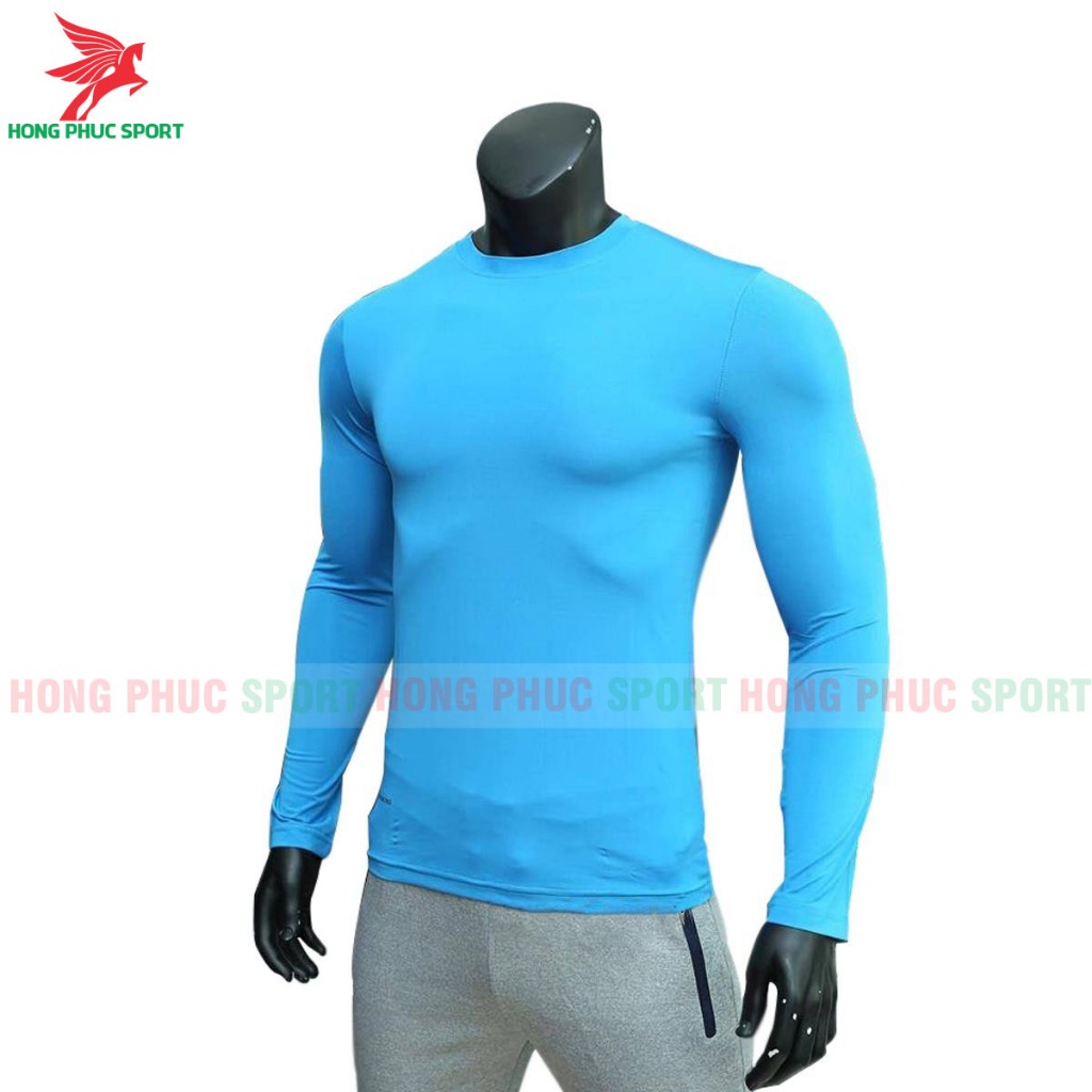 Áo thun nam body giữ nhiệt dài tay cực đẹp màu xanh biển