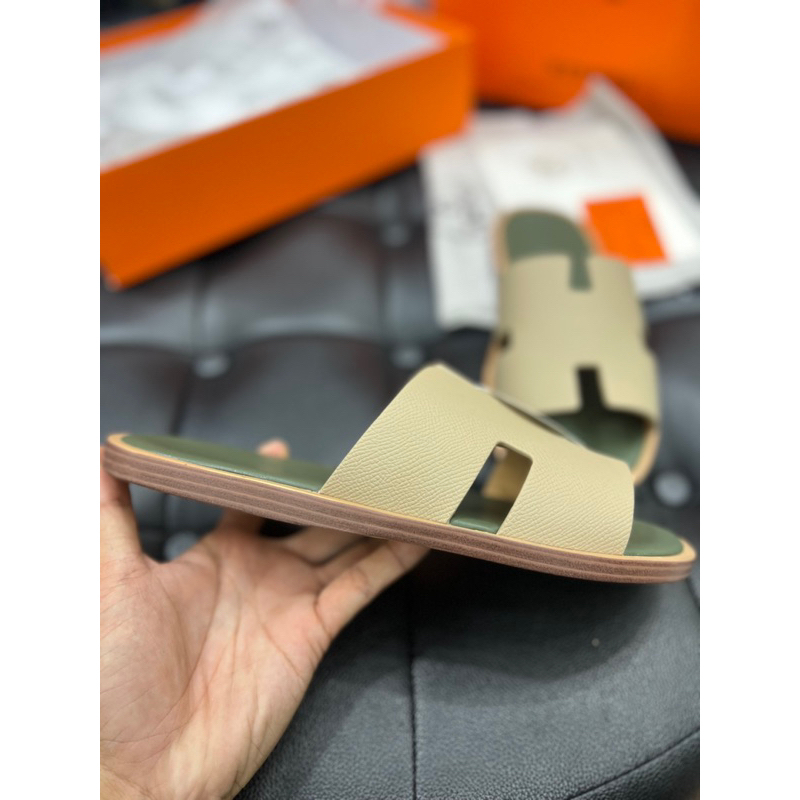 Dép lê hm thời trang Quảng Châu cao cấp - quai da xịn sò