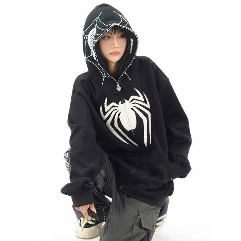 Hàng Cao Cấp - Áo Hoodie Spiderman V2 Harvest Mắt Lưới, Áo Hoodie Người Nhện Hot Trend
