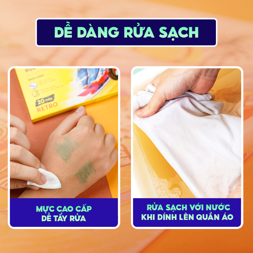 Bút Dạ Màu Bút Lông Màu SWMC009 20 Màu Retro Rửa Được Fiber Pen Thiên Long Camshop