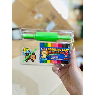 Đất nặn WinQ 8 màu kèm cây lăn + sticker