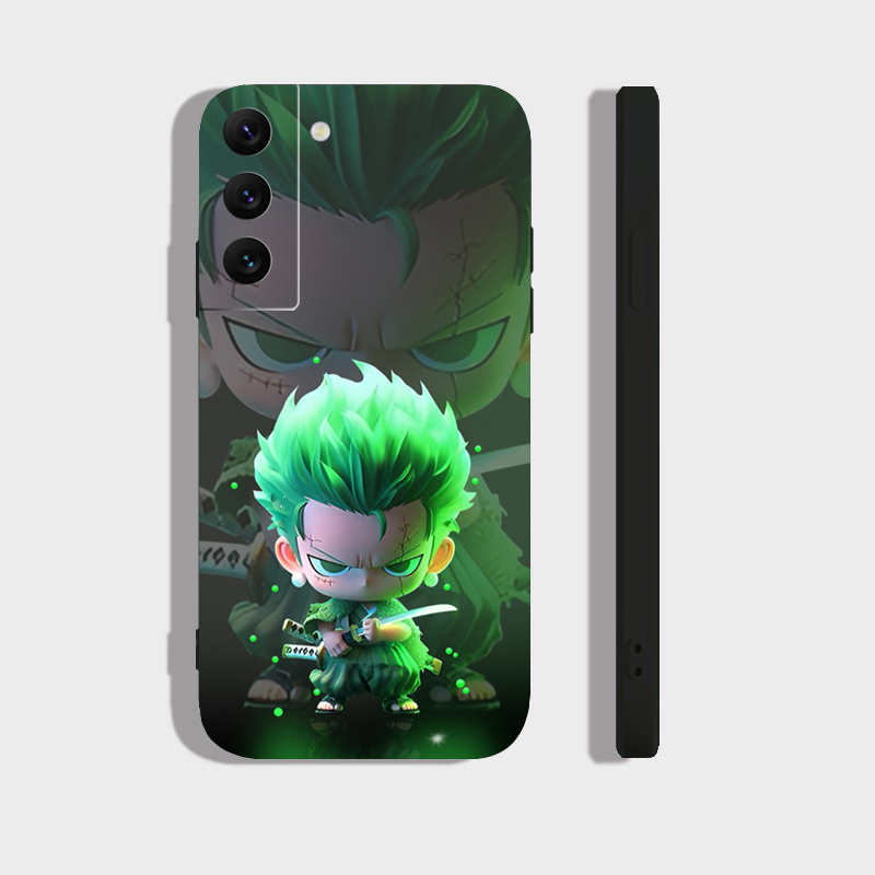 Ốp lưng Samsung Galaxy S21, S21 Plus, S21 FE, S22, S22 Plus cạnh viền vuông, có bảo vệ camera in hình ONE PIECE, GOKU