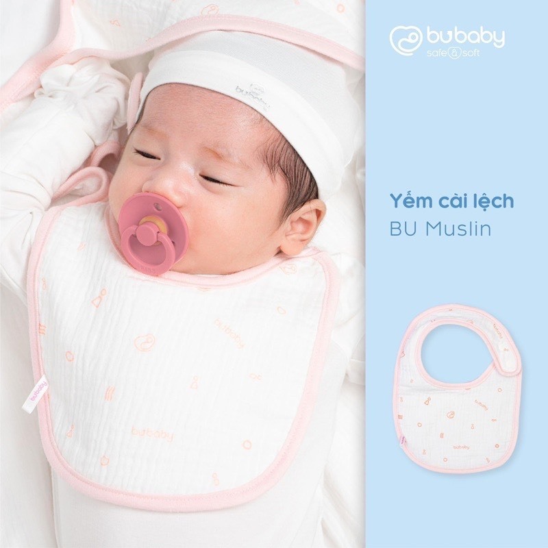 - Yếm muslin tròn, tam giác cho bé trai bé gái bubaby
