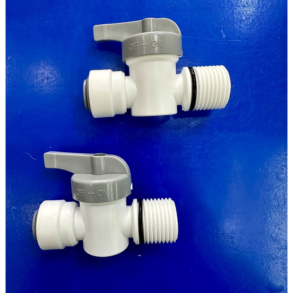 Khóa van xả tay 1 đầu ren 21  và 1 đầu phi 10 dùng cho máy lọc nước