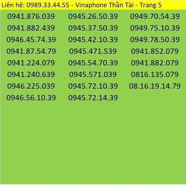 Sim Thần Tài Vinaphone số đẹp giá rẻ