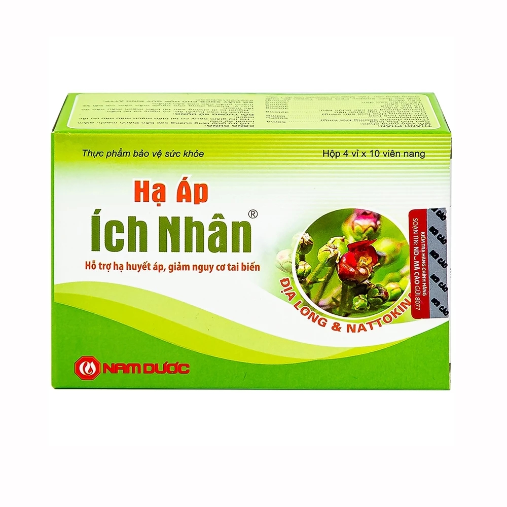 Hạ Áp Ích Nhân - Hỗ Trợ Giảm Huyết Áp Cao, Giảm Nguy Cơ Tai Biến (Hộp 40 Viên)