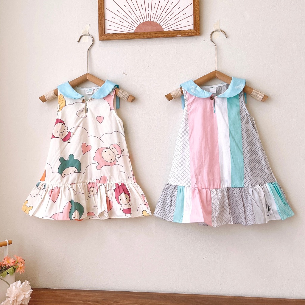 Váy đuôi cá phối cổ 5087 size 8-26kg bé gái