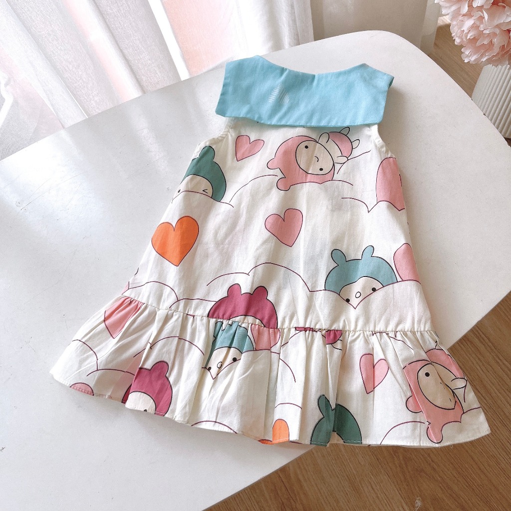 Váy đuôi cá phối cổ 5087 size 8-26kg bé gái