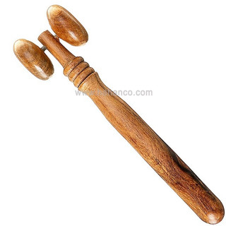 Cây lăn massage mặt mũi thư dãn da mặt bằng gỗ thơm - Key_Chain
